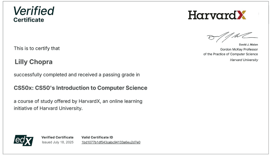 CS50W: Introduction to Computer Science Certificate